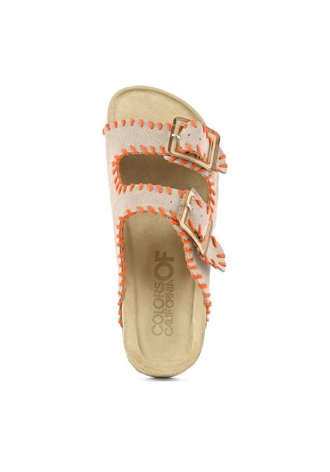 Sandalo in camoscio con impunture a contrasto COLORS OF CALIFORNIA | HC.BIO301MUD